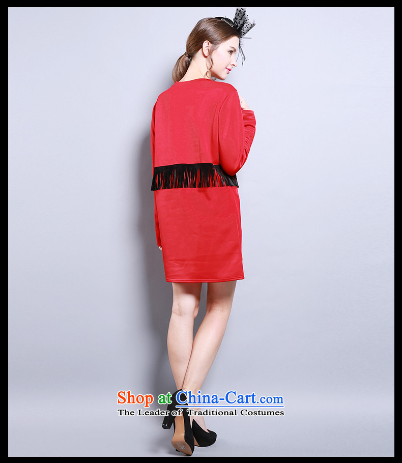 Luo Shani flower code women for winter thick sister to intensify the graphics thin long-sleeved stitching thick mm dresses red 2XL- pre-sale within 3 days of the Shipment Picture, prices, brand platters! The elections are supplied in the national character of distribution, so action, buy now enjoy more preferential! As soon as possible.