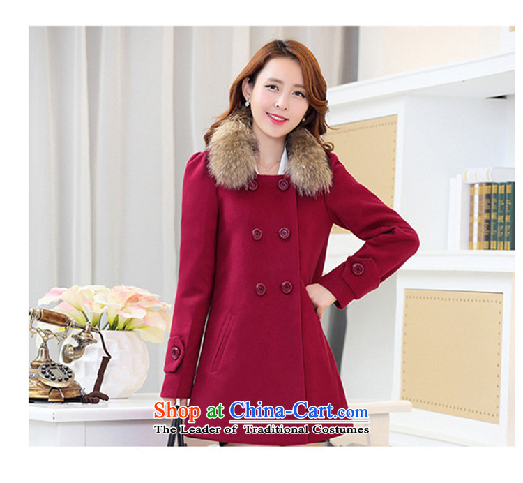 The land of  autumn and winter 2015 Women's new Korean version of a Korean version of gross? jacket coat Women? 