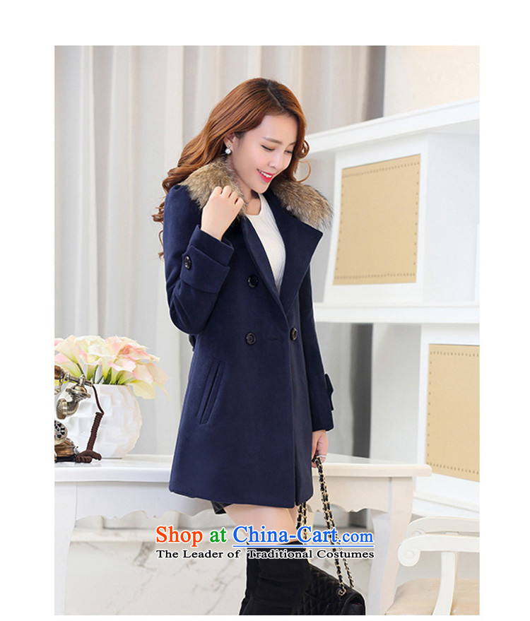 The land of  autumn and winter 2015 Women's new Korean version of a Korean version of gross? jacket coat Women? 