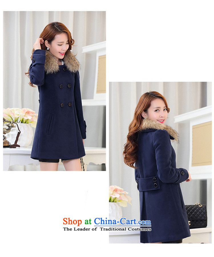 The land of  autumn and winter 2015 Women's new Korean version of a Korean version of gross? jacket coat Women? 