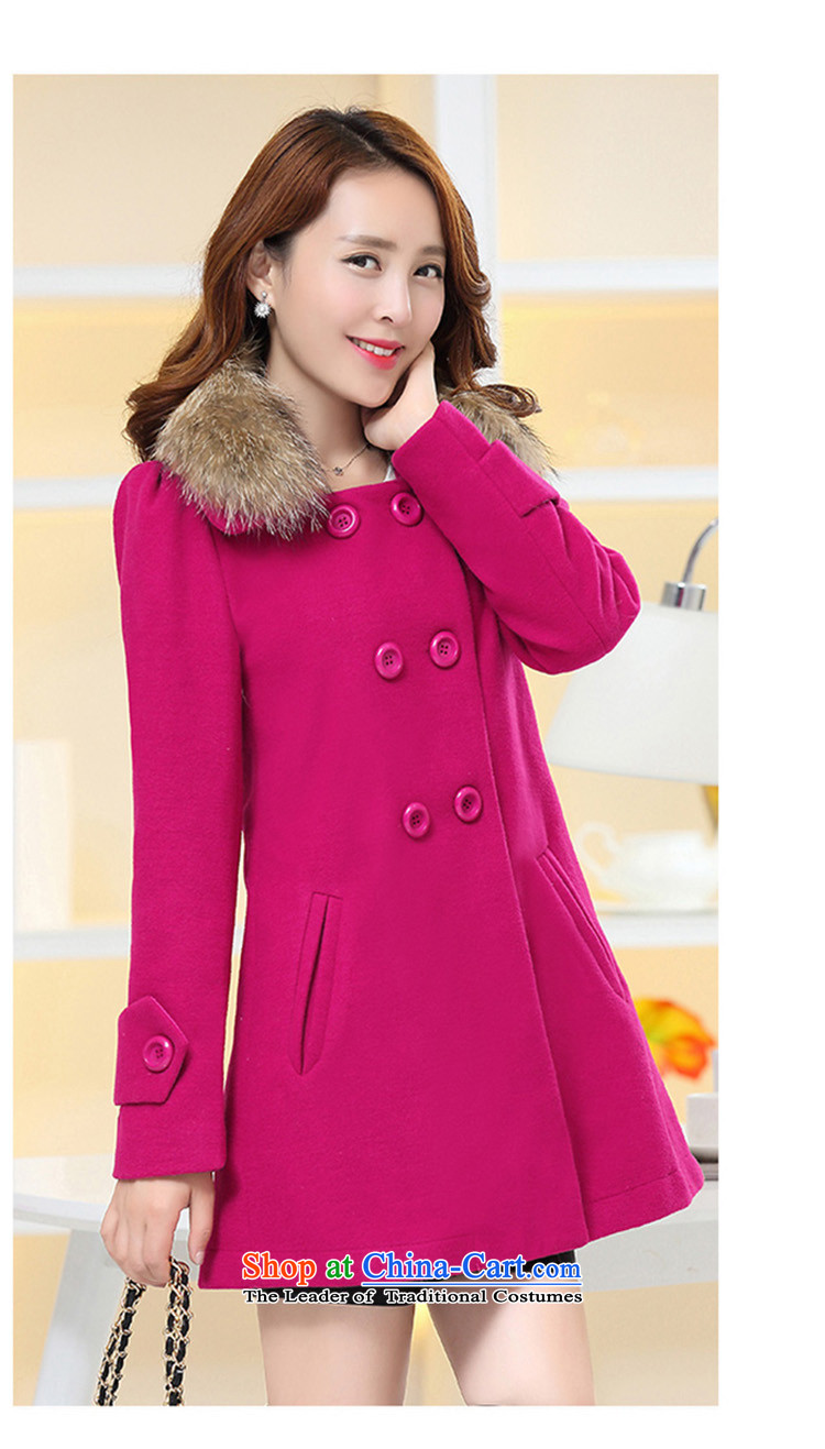 The land of  autumn and winter 2015 Women's new Korean version of a Korean version of gross? jacket coat Women? 