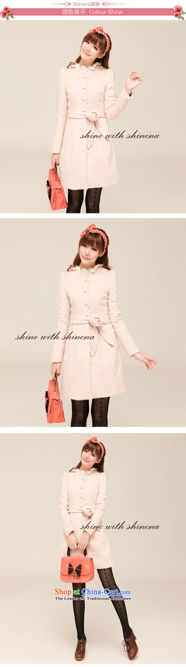 Shinena/ Ha-na 2013 autumn and winter new women's single row deduction of wool coat? 