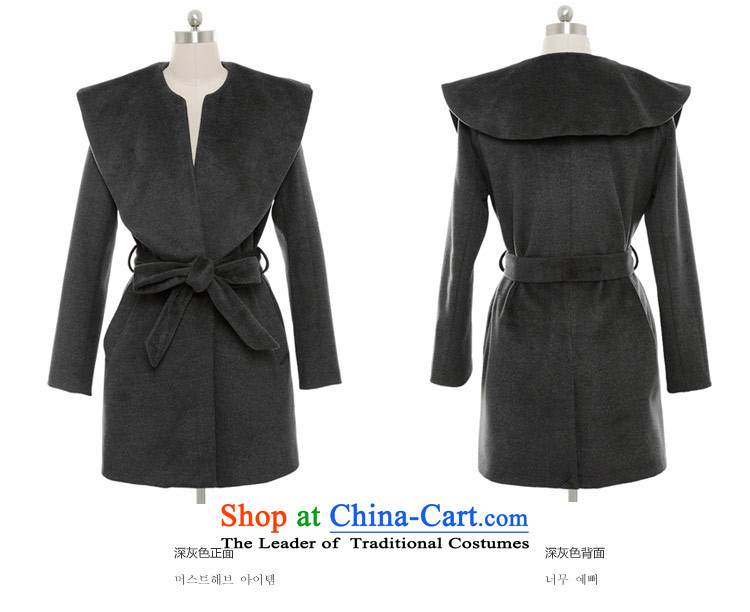 Korea has yi han version 2015 Dag Hammarskjöld coats of autumn new for women pure color lapel long coats DM2087 gross?(1) Carbon L picture, prices, brand platters! The elections are supplied in the national character of distribution, so action, buy now enjoy more preferential! As soon as possible.