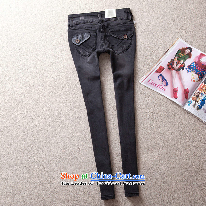 Thick sister 2015 Summer feelnet new to video thin Korean Harun trousers female castor trousers xl jeans 672 36 (2 ft black 75),FEELNET,,, shopping on the Internet