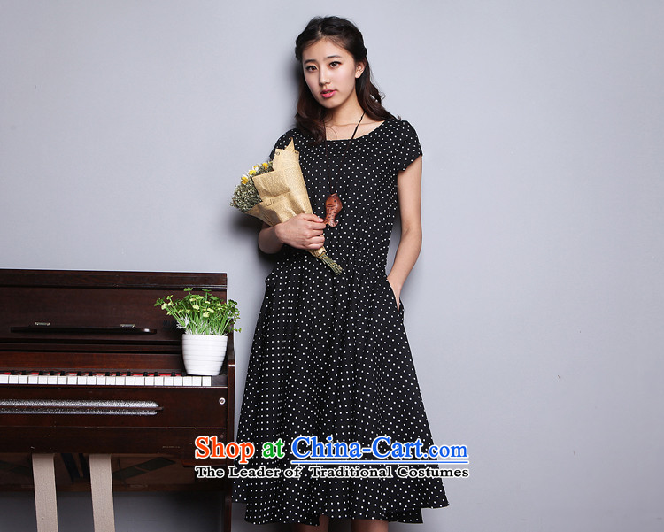 El-ju Yee Nga summer larger female thick sister video in thin long short-sleeved cotton linen dresses YQ9183 navy XXL picture, prices, brand platters! The elections are supplied in the national character of distribution, so action, buy now enjoy more preferential! As soon as possible.