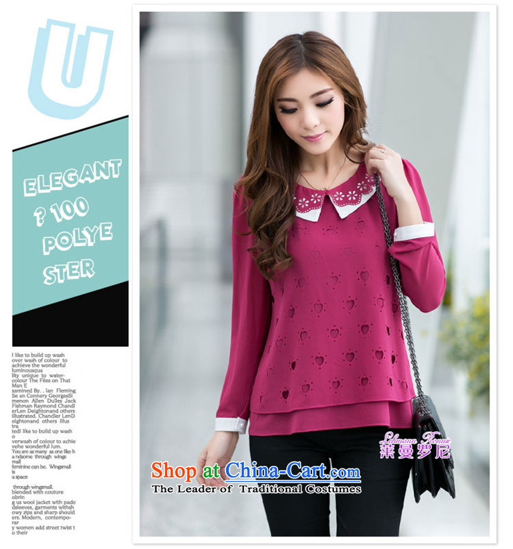 The lymalon lehmann autumn 2015 new product expertise, Hin thin large female body decorated chiffon MS6035 long-sleeved shirt XXXL aubergine picture, prices, brand platters! The elections are supplied in the national character of distribution, so action, buy now enjoy more preferential! As soon as possible.