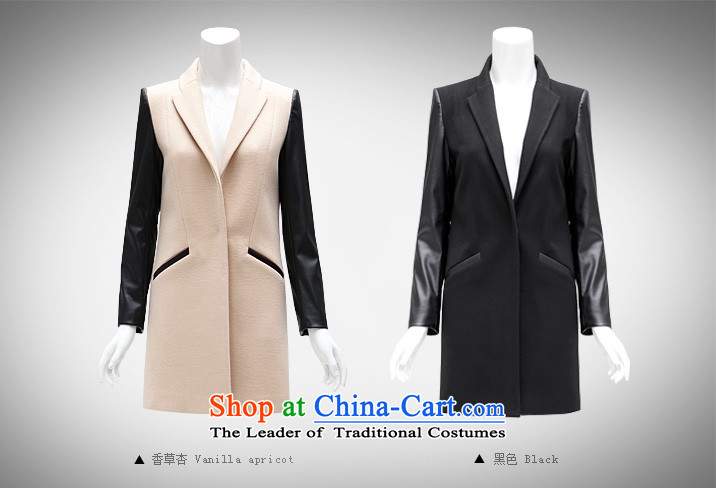 2015 Autumn and winter video COCOBELLA thin PU stitching a grain of detained women thin coat of graphics gross CT56 jacket? black S picture, prices, brand platters! The elections are supplied in the national character of distribution, so action, buy now enjoy more preferential! As soon as possible.