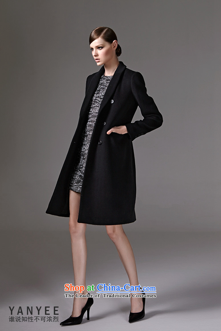 2015 Autumn and winter new stylish handsome double-long wool coat jacket female 04W3345? black L/40 picture, prices, brand platters! The elections are supplied in the national character of distribution, so action, buy now enjoy more preferential! As soon as possible.