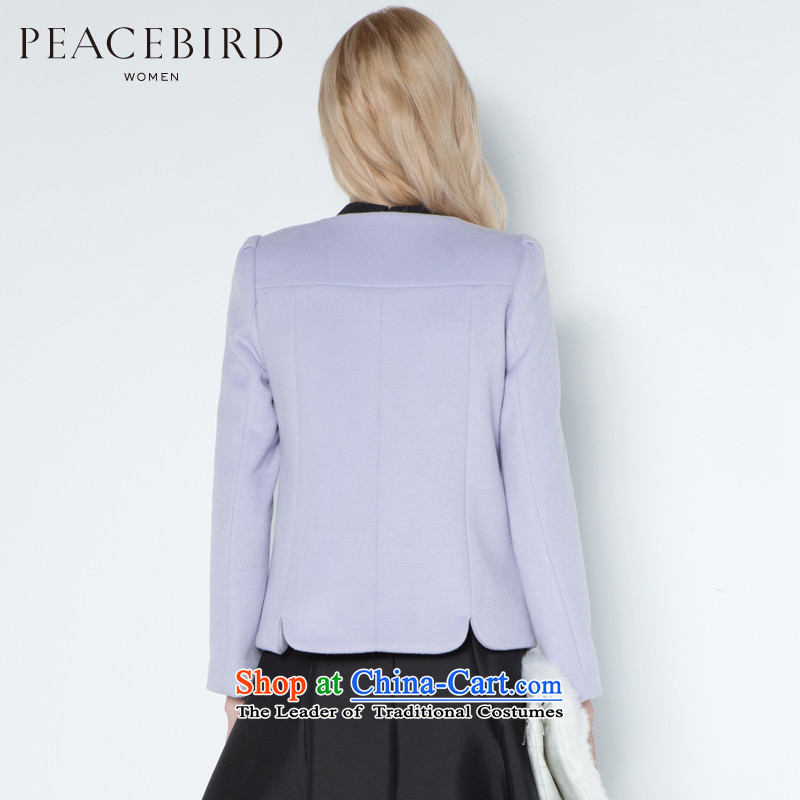 Women Peacebird 2014 new sweet wool a wool coat jacket female A4AA34134 Sau San purple XL, peacebird shopping on the Internet has been pressed.