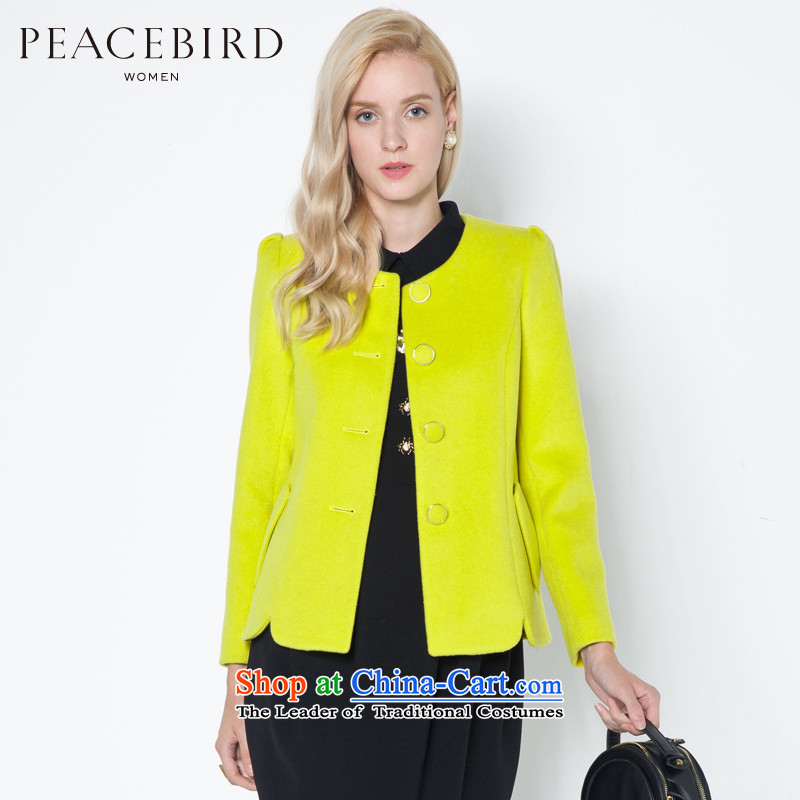 Women Peacebird 2014 new sweet wool a wool coat jacket female A4AA34134 Sau San purple XL, peacebird shopping on the Internet has been pressed.
