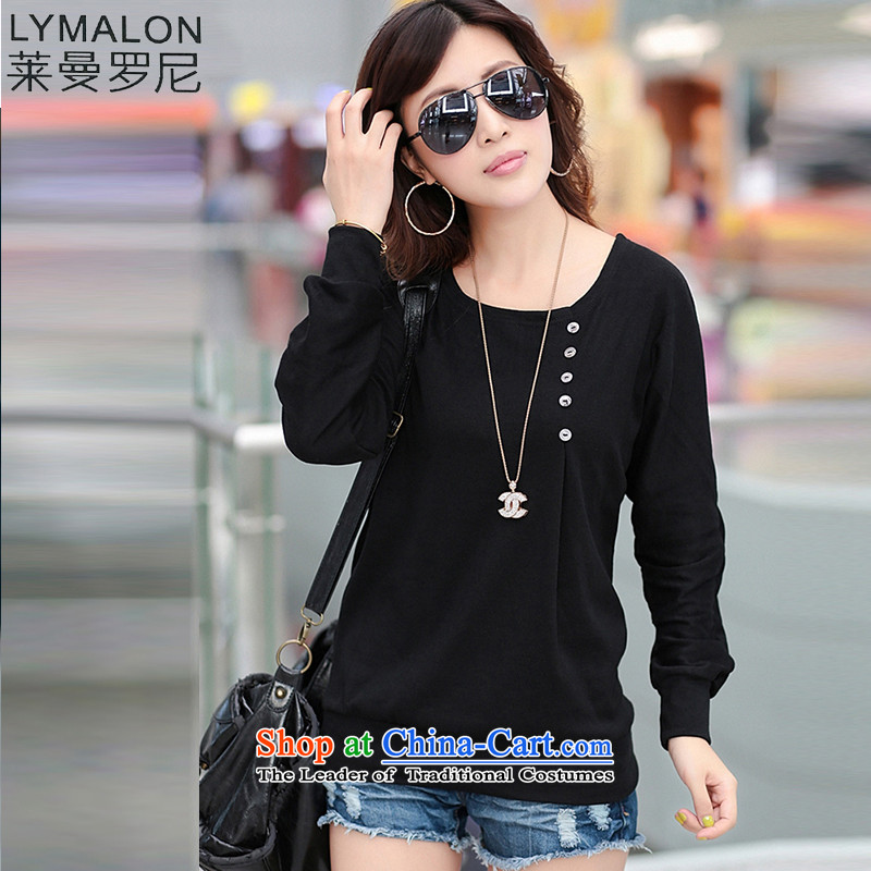 The lymalon lehmann thick, Hin thin autumn 2015 new product version of large Korean women's code wild long-sleeved T-shirt with round collar knitting forming the 8075 carbon XL, Sulaiman Ronnie (LYMALON) , , , shopping on the Internet