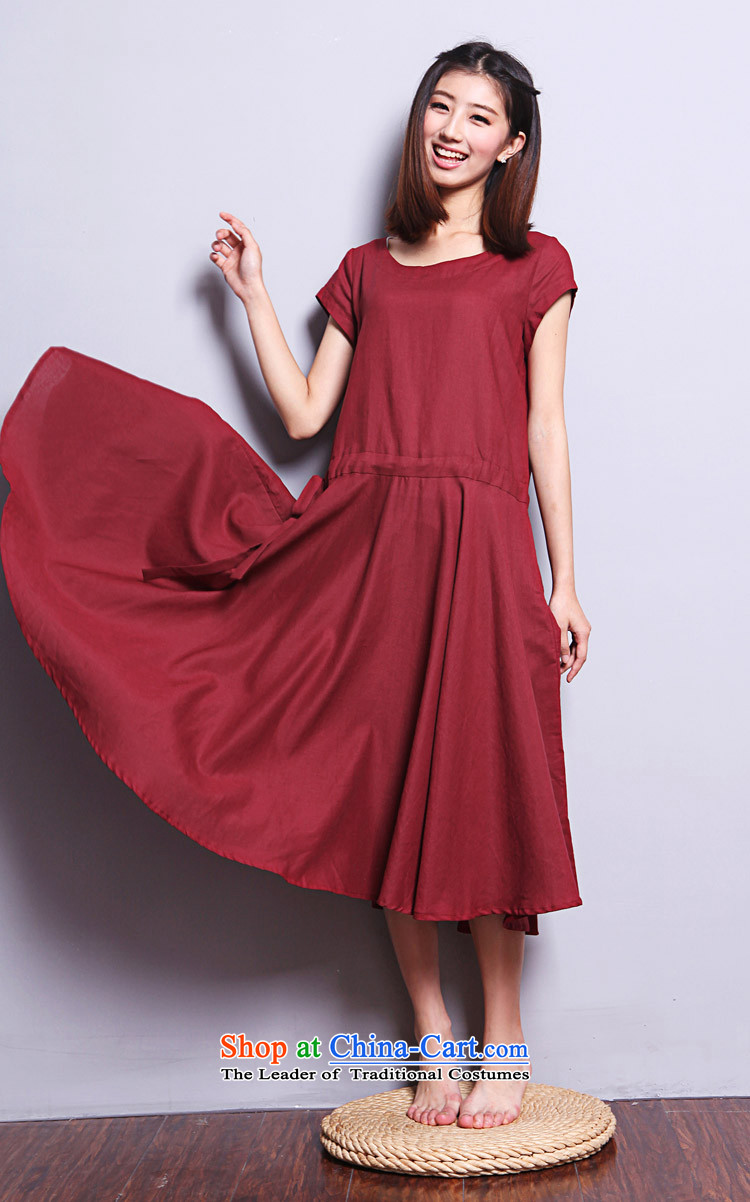 El-Yee Nga Summer Ju Won version of large numbers loaded in mom long MM thick cotton linen dresses YQ9183 BOURDEAUX XL Photo, prices, brand platters! The elections are supplied in the national character of distribution, so action, buy now enjoy more preferential! As soon as possible.