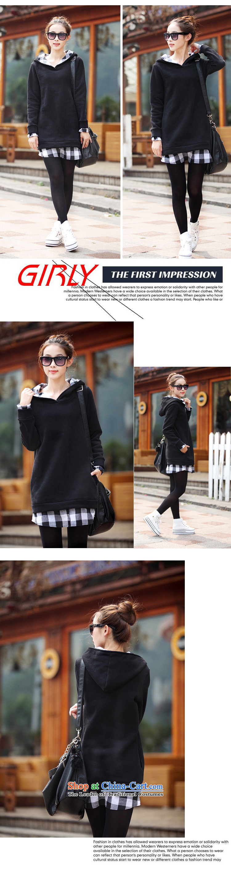 The interpolator auspicious xl women 2015 autumn and winter new Korean stitching grid in long-plus-thick sweater thick mm loose coat F951 purple 3XL picture, prices, brand platters! The elections are supplied in the national character of distribution, so action, buy now enjoy more preferential! As soon as possible.