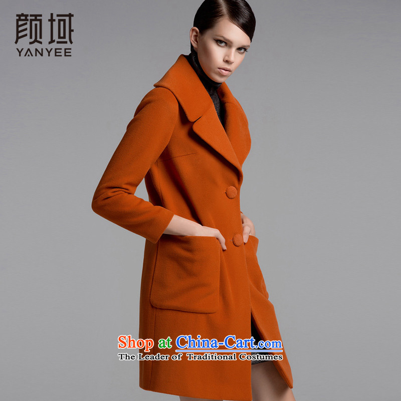 Mr NGAN domain 2015 autumn and winter new temperament long single row detained wool coat jacket 04W3369? orange XL/42, Ngan domain (YANYEE) , , , shopping on the Internet