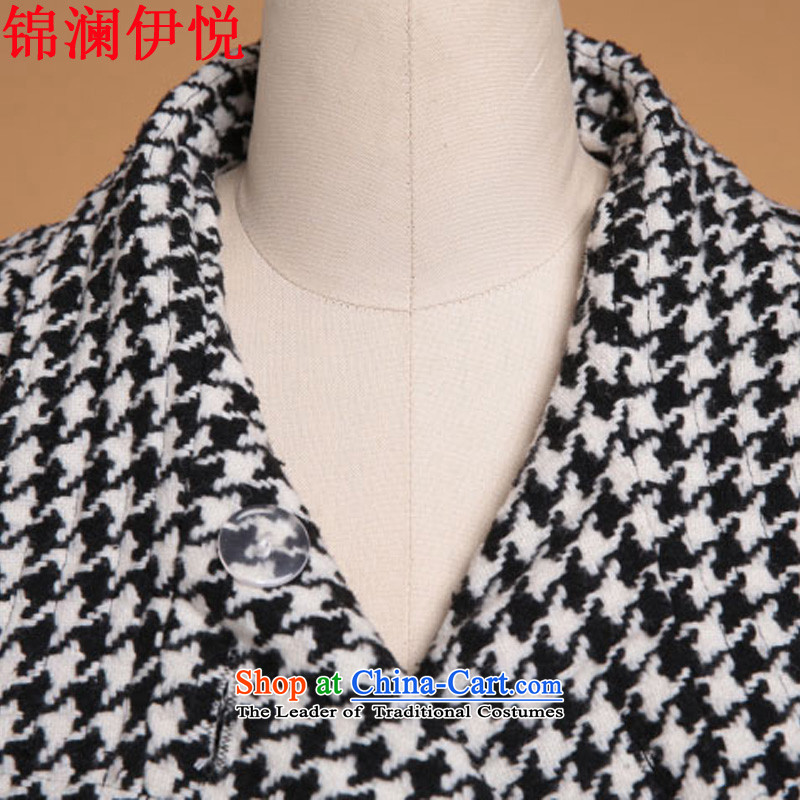 The world of Kam Yuexin) Fall/Winter Collections of the girl was sweet ladies decorated in double-chidori grid a wool coat gross jacket coat women so Connie sub-coats of small black and white xxl, wind-kam, Yue , , , World shopping on the Internet
