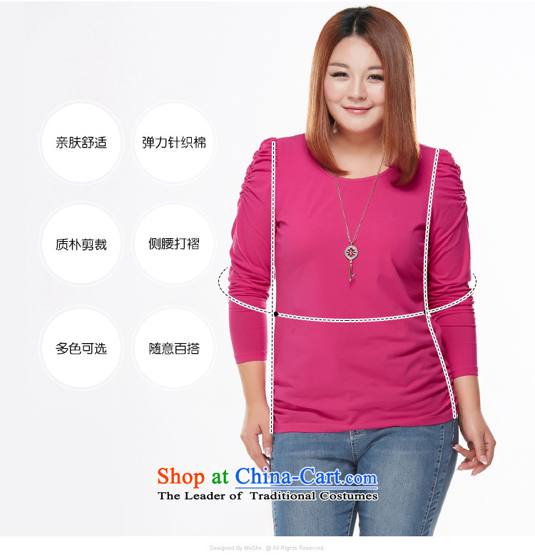 Large msshe women 2015 new long-sleeved shirt, forming the basis of autumn thick MM Sau San bubble-sleeve T-shirt 5251 Black 3XL picture, prices, brand platters! The elections are supplied in the national character of distribution, so action, buy now enjoy more preferential! As soon as possible.