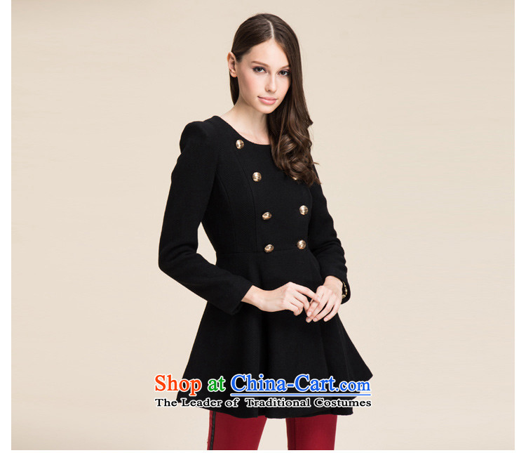 A romantic 2015 winter clothing lady pure color T-shirt with round collar 
