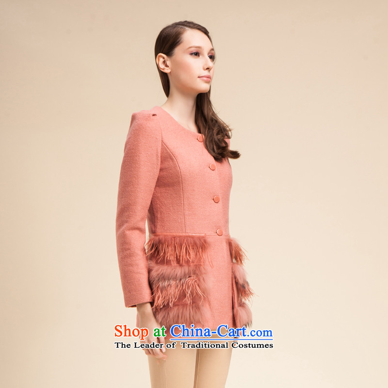A romantic 2015 Winter stylish commuting, Sau San video thin ostrich feathers decorated in pink coat 8241625 gross? , L, a romantic shopping on the Internet has been pressed.