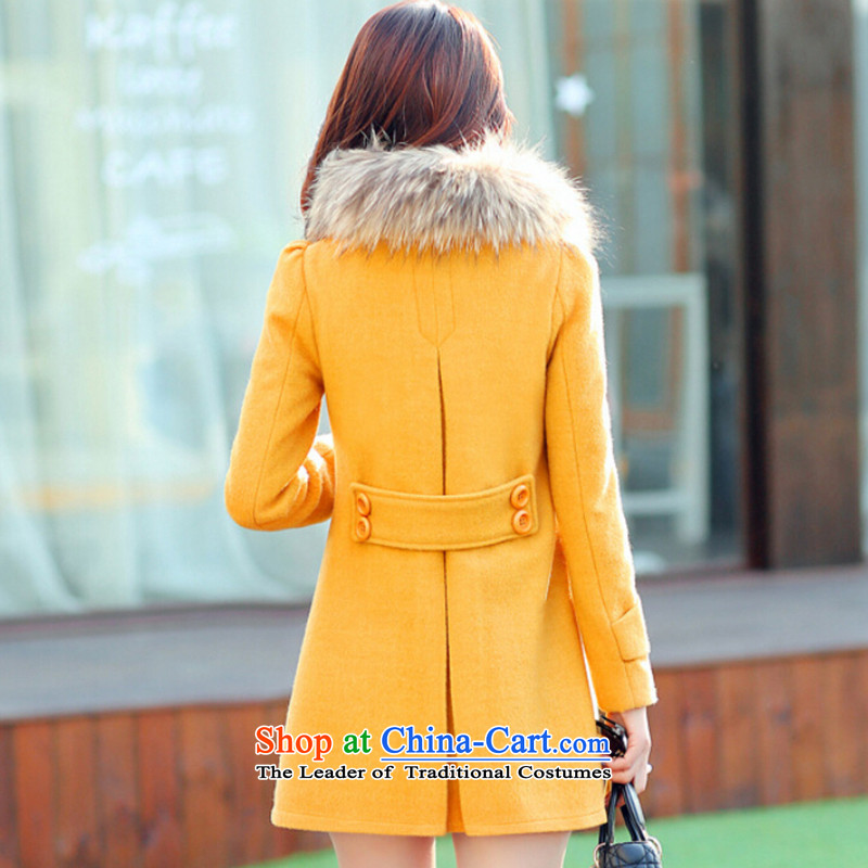Fresh air in autumn and winter in women's long hair? a wool coat female red jacket XL, refreshing shopping on the Internet has been pressed.