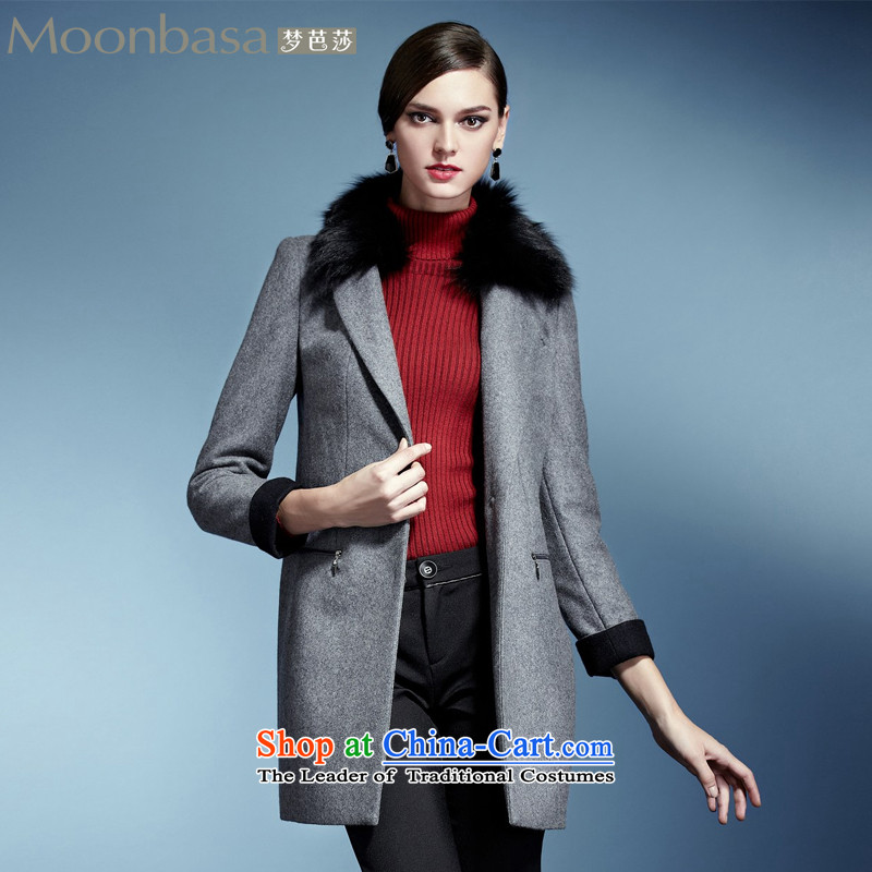 Mona Lisa and elegant career dream female neat and poised sense lines temperament wool coat _with the nickname Nuclear Sub_ 460913403 gross GrayL