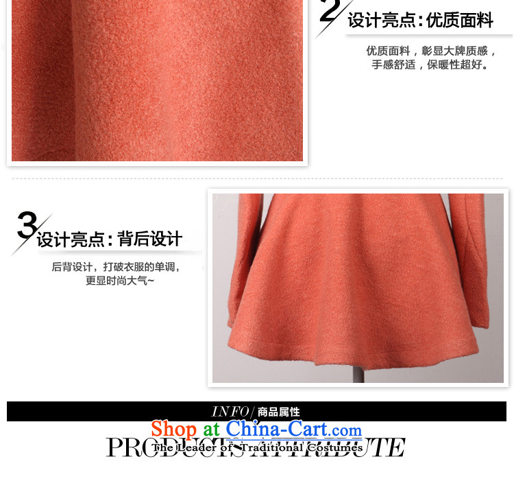 The world of Kam Yuet autumn and winter new sweet and double-skirt swing gross a wool coat jackets for winter female lapel coat a thin coat of video 