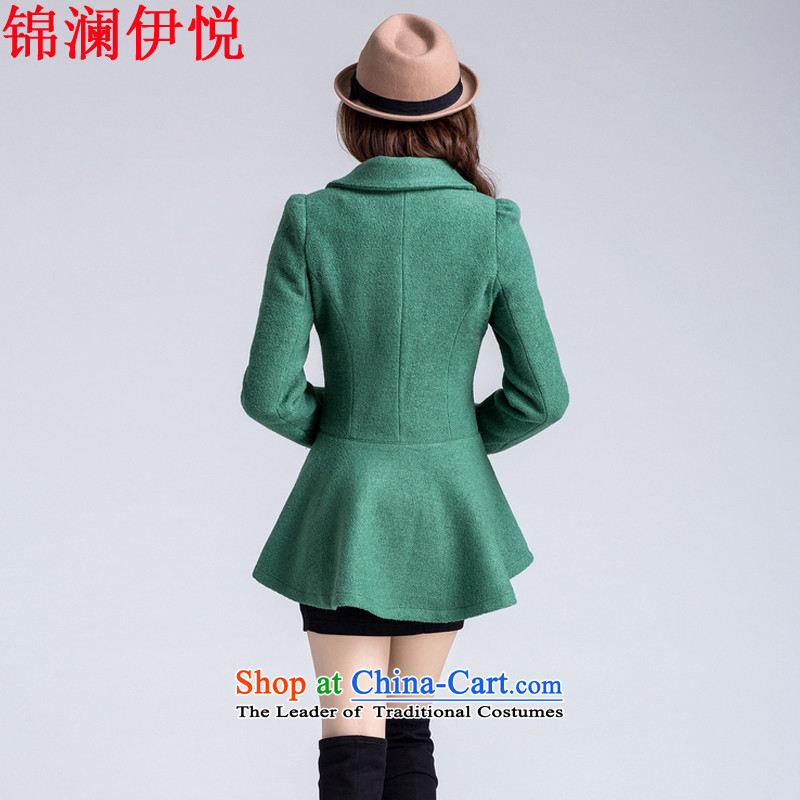 The world of Kam Yuet autumn and winter new sweet and double-skirt swing gross a wool coat jackets for winter female lapel coat a thin coat of video   jacket coat watermelon red , L'Yue , , , Kam world shopping on the Internet