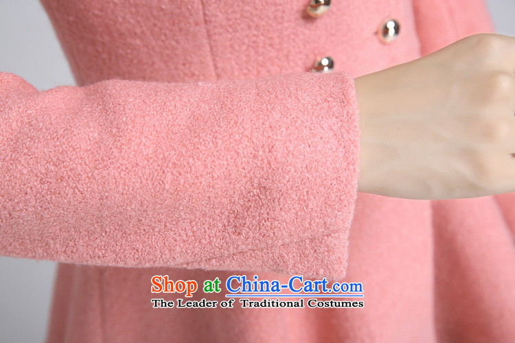 The world of Kam Yuet autumn and winter new sweet and double-skirt swing gross a wool coat jackets for winter female lapel coat a thin coat of video 