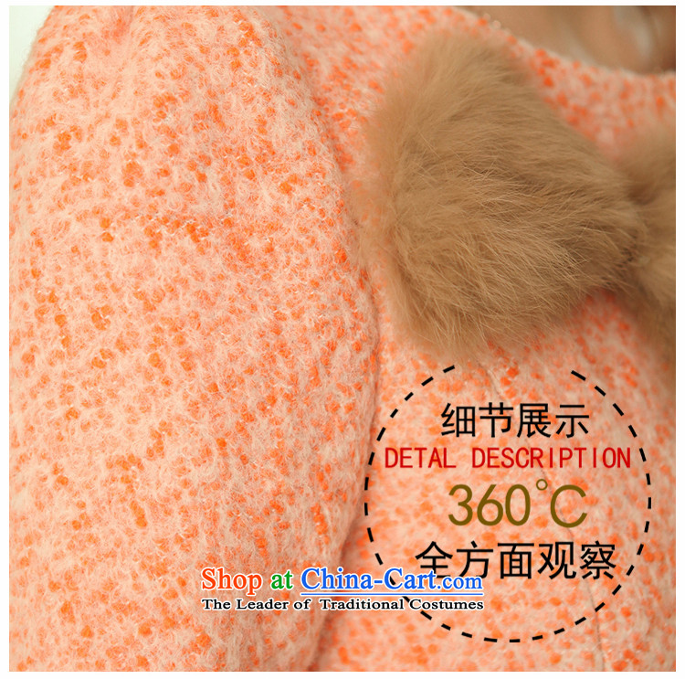 The world of Kam Yuet autumn and winter new stylish small Heung-wool a wool coat, gross? 