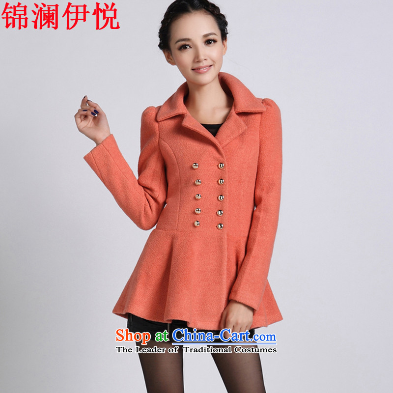 The world of Kam Korean Yue Sau San double-edge short of skirt as England wind lady sweet personality?? jacket coat gross flows of female watermelon red?XL
