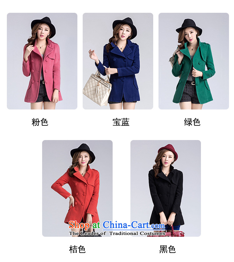 The world of Kam Yuet autumn and winter Load New Simple Sau San wild double-ni-coats gross? jacket in long hair? jacket Sau San stylish a wool coat orange L picture, prices, brand platters! The elections are supplied in the national character of distribution, so action, buy now enjoy more preferential! As soon as possible.