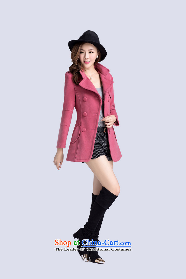 The world of Kam Yuet autumn and winter Load New Simple Sau San wild double-ni-coats gross? jacket in long hair? jacket Sau San stylish a wool coat orange L picture, prices, brand platters! The elections are supplied in the national character of distribution, so action, buy now enjoy more preferential! As soon as possible.