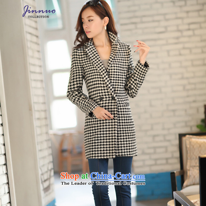 The world of Kam Yuexin of autumn and winter load female body decorated video thin chidori grid Windbreaker/cotton wool coat a checkered jacket is simple and stylish Korean picture colors plus cotton, XL, Kam World of Yue , , , shopping on the Internet