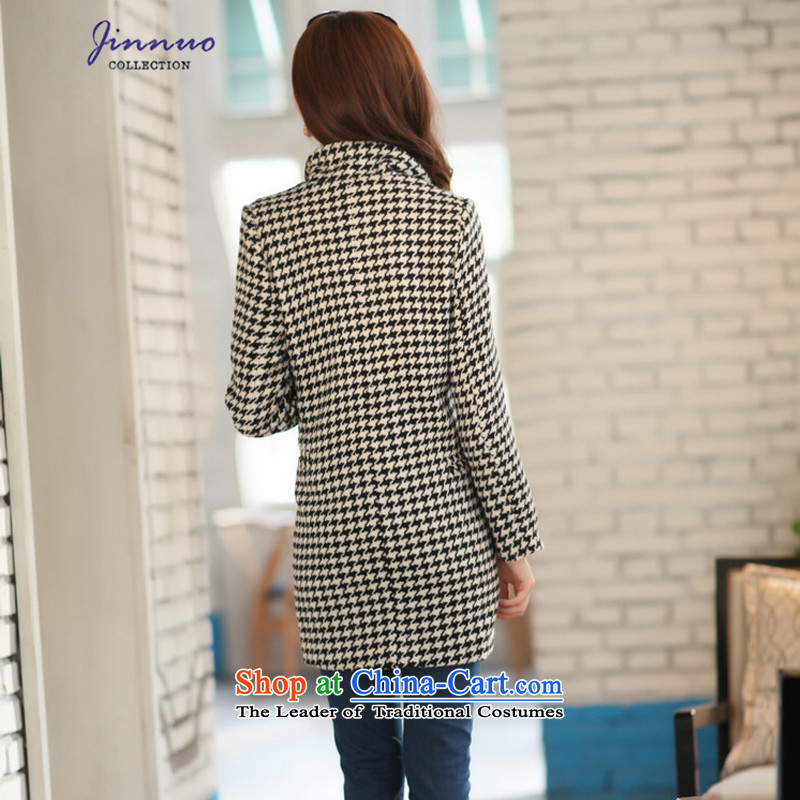 The world of Kam Yuexin of autumn and winter load female body decorated video thin chidori grid Windbreaker/cotton wool coat a checkered jacket is simple and stylish Korean picture colors plus cotton, XL, Kam World of Yue , , , shopping on the Internet
