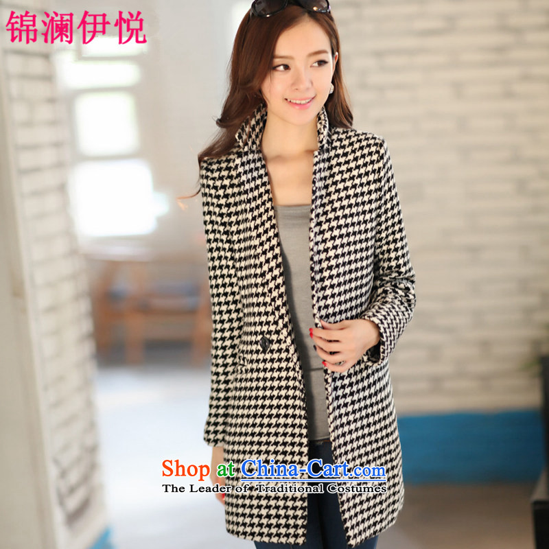 The world of Kam Yuet Fall Winter load new Korean women Fall/Winter Collections handsome Windbreaker/cotton wool coat chidori latticed jacket for larger small? Heung-wind jacket in M'Yue , , , Kam world shopping on the Internet