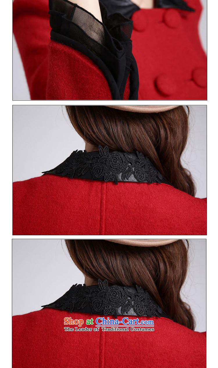 The Flying Fox Of The Jinsha 2015 autumn and winter new Korean small lapel lace stitching Mrs gross flows of jacket coat? female A86 Red XXL picture, prices, brand platters! The elections are supplied in the national character of distribution, so action, buy now enjoy more preferential! As soon as possible.