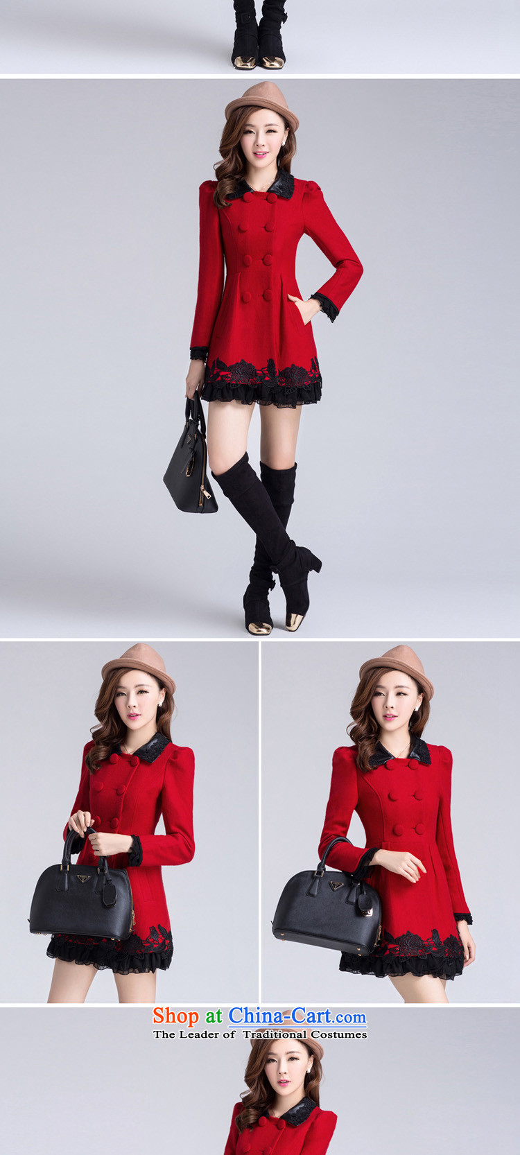 The Flying Fox Of The Jinsha 2015 autumn and winter new Korean small lapel lace stitching Mrs gross flows of jacket coat? female A86 Red XXL picture, prices, brand platters! The elections are supplied in the national character of distribution, so action, buy now enjoy more preferential! As soon as possible.