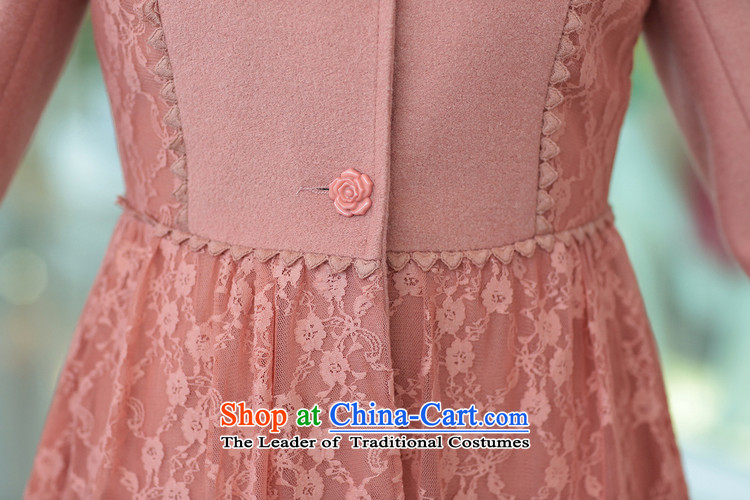 The world of Kam Yuet autumn and winter New Women Korean fashion lace euro Sau San temperament root yarn bon bon petticoats Foutune of lace gross? coats wind jacket pink L picture, prices, brand platters! The elections are supplied in the national character of distribution, so action, buy now enjoy more preferential! As soon as possible.