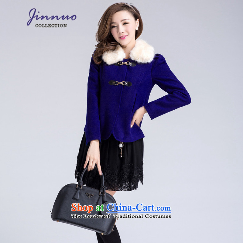 The world of Kam Yuet spring new women's England wind a wool coat Korean Sleek and versatile temperament short of the amount? topper with gross collar ZYQA83112 Blue M Kam World of Yue , , , shopping on the Internet