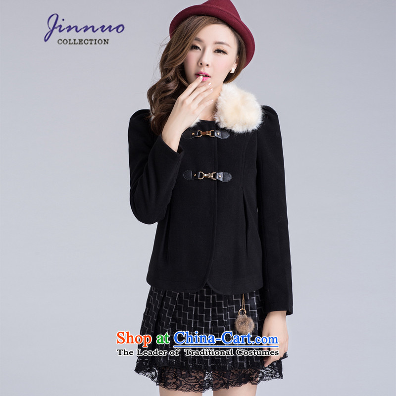 The world of Kam Yuet England wind autumn and winter new women's a wool coat Korean Sleek and versatile temperament Gross Gross for short? a jacket topper with a black , L Kam Gross world of Yue , , , shopping on the Internet