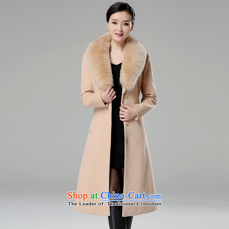 Cashmere overcoat female 2015 woolen coat loose really fox gross for long hair that Ms. jacket gray XL, years non-marking (SUIYUEWUHEN) , , , shopping on the Internet