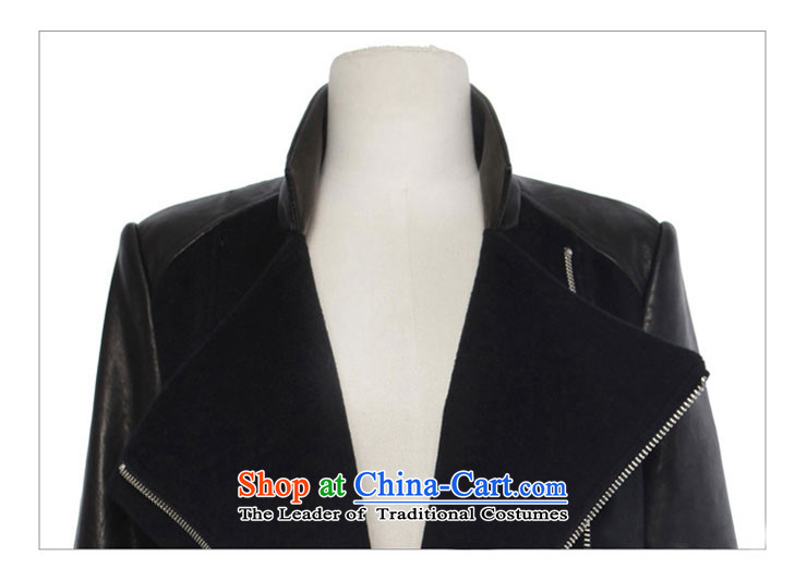 Yi extra Korean female blue autumn and winter in Sau San long spell blue coat fur?. XXXL picture, prices, brand platters! The elections are supplied in the national character of distribution, so action, buy now enjoy more preferential! As soon as possible.