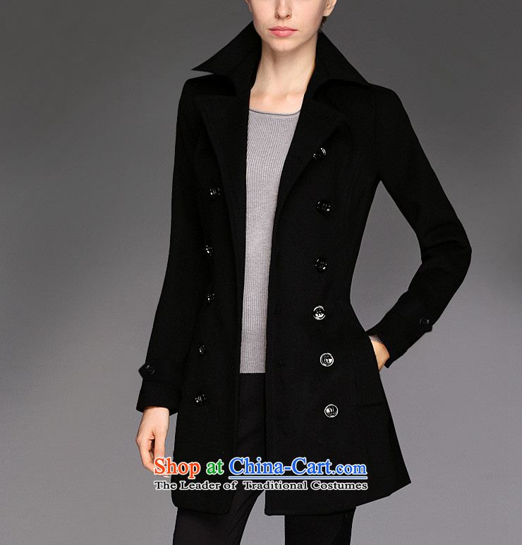 Zk Western women 2015 Fall/Winter Collections new black lapel gross? coats that long hair? jacket Sau San a wool coat black L picture, prices, brand platters! The elections are supplied in the national character of distribution, so action, buy now enjoy more preferential! As soon as possible.