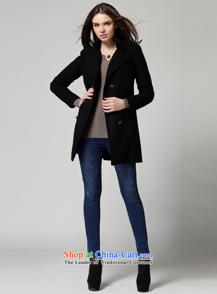 Zk Western women 2015 Fall/Winter Collections new black lapel gross? coats that long hair? jacket Sau San a wool coat black L picture, prices, brand platters! The elections are supplied in the national character of distribution, so action, buy now enjoy more preferential! As soon as possible.