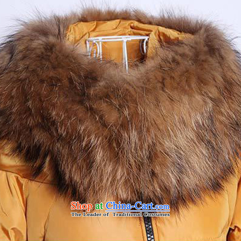 Gwi Tysan 2015 mm thick winter clothing new thick to xl feather cotton coat female in the medium to long term, ad-code thick sister video thin thick yellow jacket 6XL, people Gwi Tysan shopping on the Internet has been pressed.