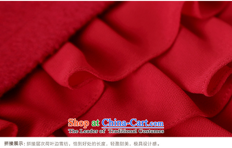 Replace the former Yugoslavia autumn 2015 Migdal code female new stylish mm thick Sau San chiffon stitching skirt 4300 Red XL upper body picture, prices, brand platters! The elections are supplied in the national character of distribution, so action, buy now enjoy more preferential! As soon as possible.