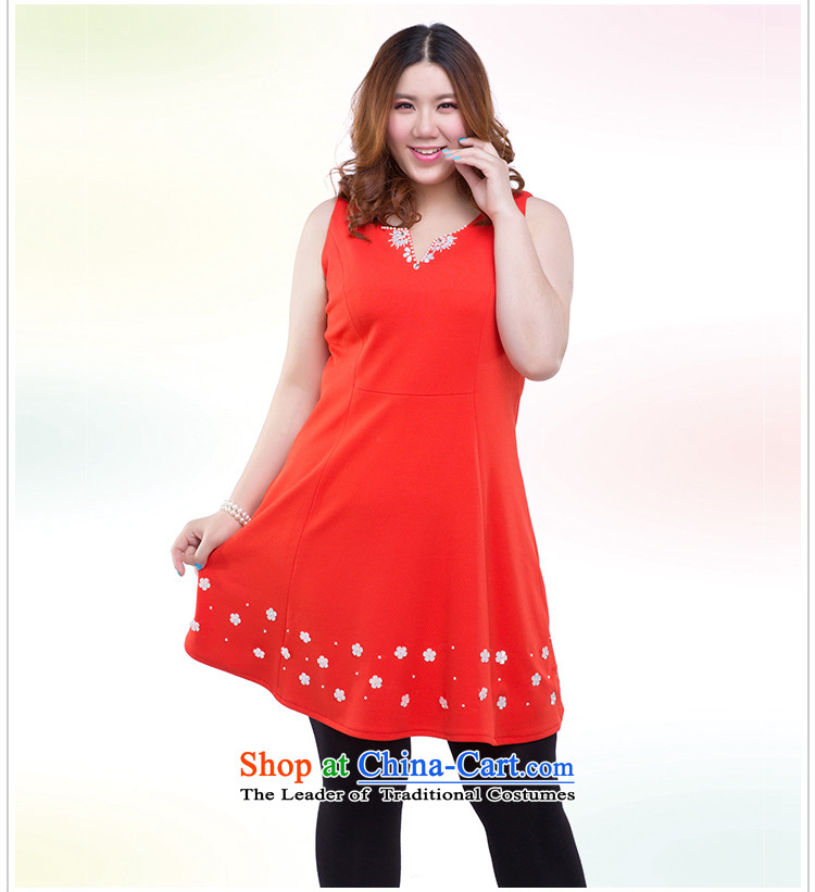The former Yugoslavia Li Sau 2014 Spring New larger female commuter minimalist V-Neck solid color manually staple pearl drill sleeveless jacket skirt Q3510 ORANGE L picture, prices, brand platters! The elections are supplied in the national character of distribution, so action, buy now enjoy more preferential! As soon as possible.