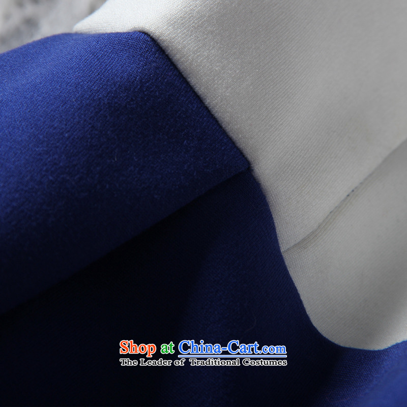 Install the latest autumn and winter feelnet2015) larger female western thick mm sleeved vest skirt dresses 171 large blue code 5XL,FEELNET,,, shopping on the Internet