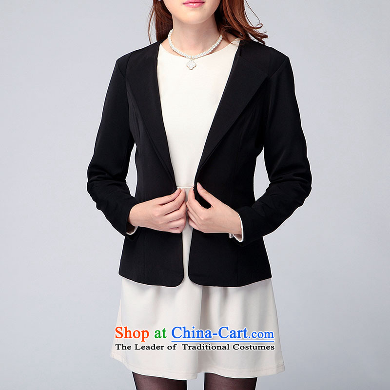 Overgrown Tomb economy honey population to increase women's code load new Korea during the spring and autumn version mm thick Sau San wild long-sleeved jacket small black large 3XL, 5016 Overgrown Tomb Economy (MENTIMISI honey) , , , shopping on the Inter
