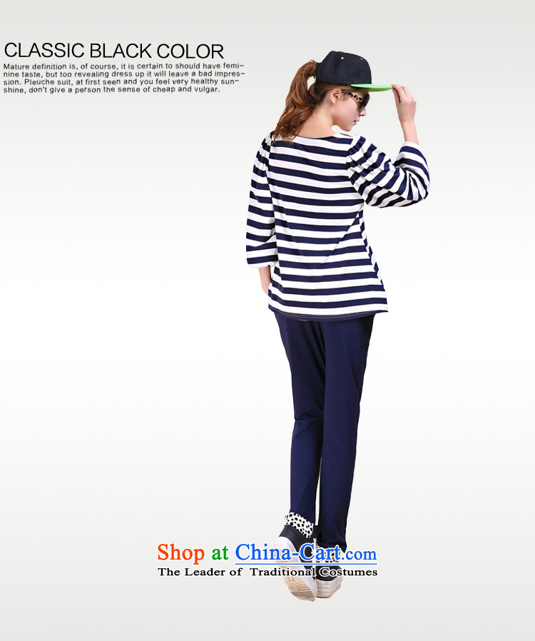 The West by Clinton 2015 Spring Lantern cuff streaks NEW SHIRT Elasticated Waist Trousers Kit female increase is indeed tien fat MM wide sports and leisure suite with large blue 4XL Photo, prices, brand platters! The elections are supplied in the national character of distribution, so action, buy now enjoy more preferential! As soon as possible.