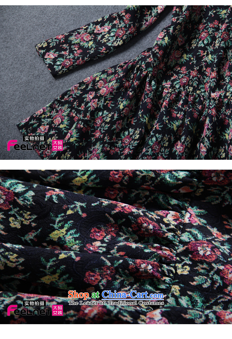 Large feelnet women 2015 Spring new long-sleeved larger skirts video large floral thin dresses 181 large 3XL picture, prices, brand platters! The elections are supplied in the national character of distribution, so action, buy now enjoy more preferential! As soon as possible.